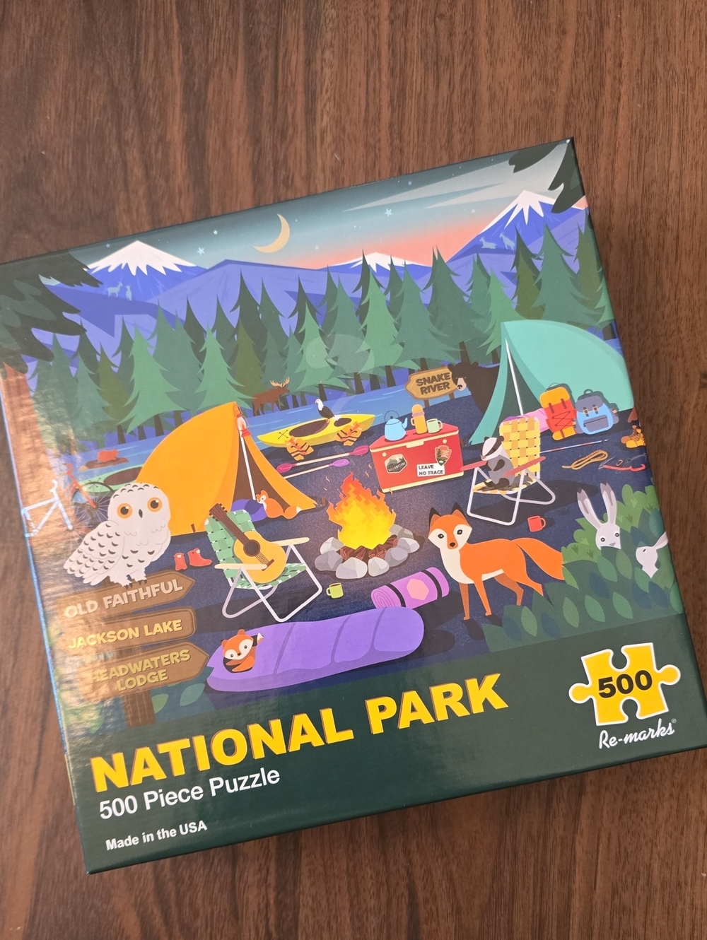 Yellowstone National Park 500-Piece Puzzle - Colorful Scenic Illustration